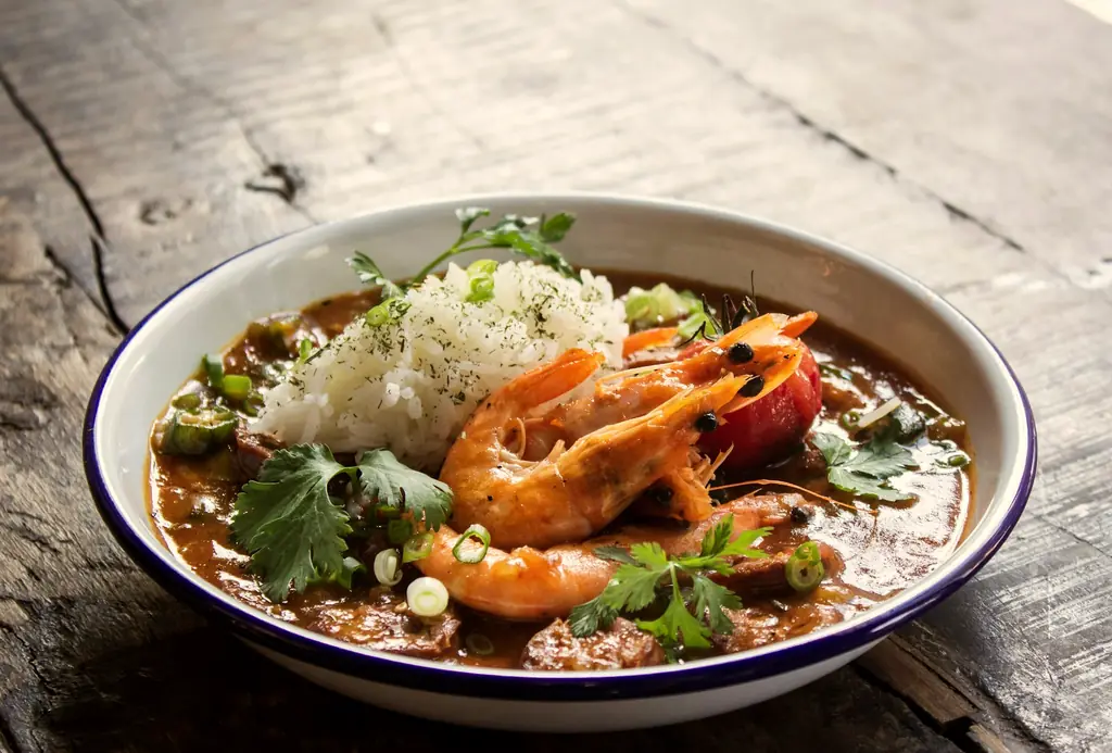 Goan prawn curry with rice
